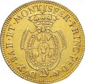 655R Mezzo carlino da 2,5 doppiette 1773 Scudo ovale a cartoccio Torino Oro