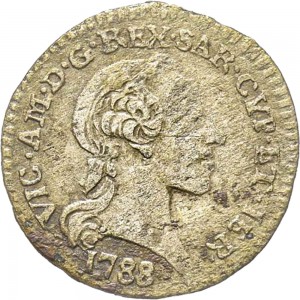 697D Mezzo reale da 2,6 soldi 1788 Scudo rotondo Torino Mistura di argento