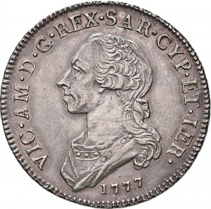 528D Mezzo scudo da 3 lire 1777 Scudo rotondo Torino Argento