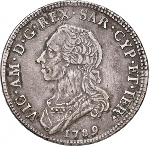 539D Mezzo scudo da 3 lire 1789 Scudo rotondo Torino Argento