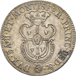 662R Mezzo scudo da 5 reali 1774 Scudo a cartoccio Torino Argento