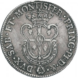 665R Mezzo scudo da 5 reali 1793 Scudo a cartoccio Torino Argento