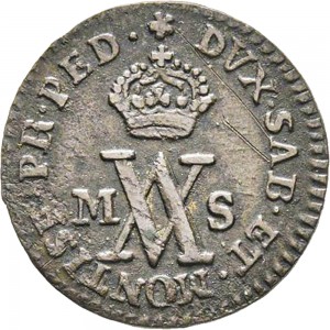 617R Mezzo soldo da 6 denari 1781 Cifre del sovrano Torino Mistura di argento