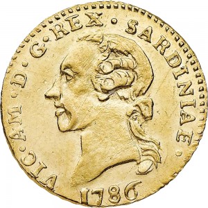521D Quarto di doppia 1786 Aquila spiegata 2° tipo Torino Oro