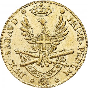 521R Quarto di doppia 1786 Aquila spiegata 2° tipo Torino Oro