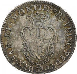 668R Quarto di scudo 1774 Scudo a cartoccio Torino Argento