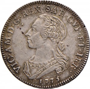 547D Quarto di scudo da 1,10 lire 1775 Scudo rotondo Torino Argento