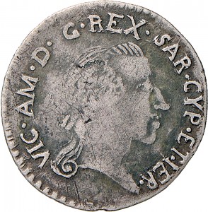 687D Reale da 5 soldi 1794 Iscrizione 2° tipo Cagliari Mistura di argento