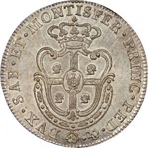 660R Mezzo scudo da 5 reali 1773 Scudo a cartoccio Torino Argento