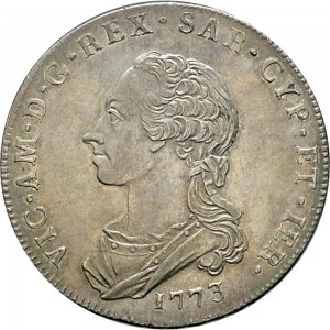 522D Scudo da 6 lire 1773 Scudo rotondo Torino Argento