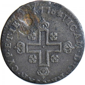 603D Soldo da 12 denari 1778 Cifre del sovrano Torino Mistura di argento