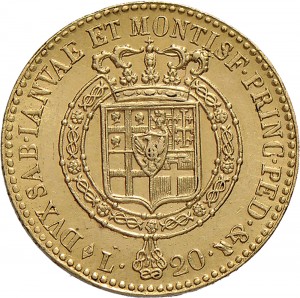 767R 20 lire 1817 Scudo sannitico 1° tipo Torino Oro