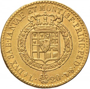 770R 20 lire 1819 Scudo sannitico 1° tipo Torino Oro