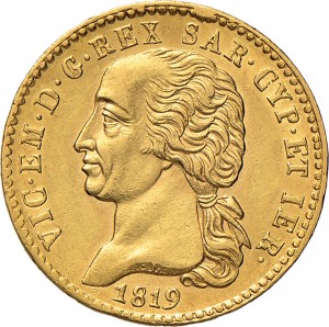 770D 20 lire 1819 Scudo sannitico 1° tipo Torino Oro