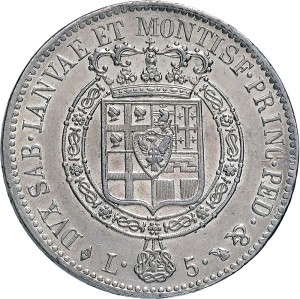 775R Scudo da 5 lire nuove di Piemonte 1817 Scudo sannitico 1° tipo Torino Argento