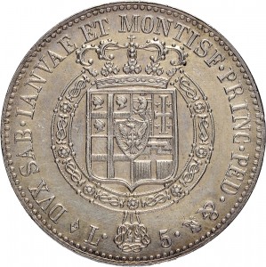 776R Scudo da 5 lire nuove di Piemonte 1818 Scudo sannitico 1° tipo Torino Argento