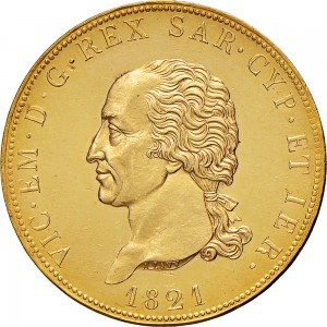 765D 80 lire 1821 Scudo gotico Torino Oro