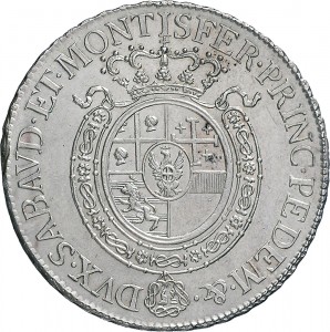 752R Mezzo scudo da 3 lire 1814 Scudo rotondo 1° tipo Torino Argento