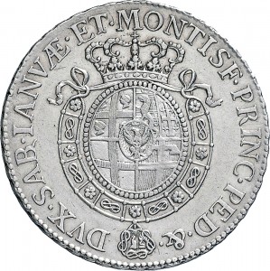 753R Mezzo scudo da 3 lire 1815 Scudo rotondo 2° tipo Torino Argento