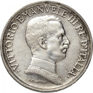 2620D 1 lira 1915 Italia su quadriga briosa Roma Argento Prova