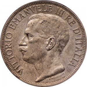 2641D 10 Centesimi 1911 Italia e Roma genitrice Roma Bronzo Prova