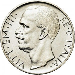 2594D 10 lire 1927 Italia su biga briosa Roma Argento Prova