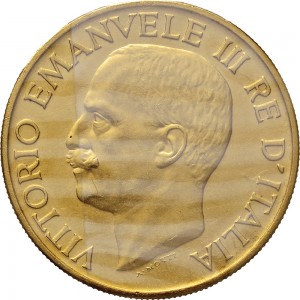 2567D 100 lire 1923 Fascio littorio Roma Oro Prova