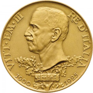 2570D 100 lire 1925 Fante vittorioso Roma Oro Prova