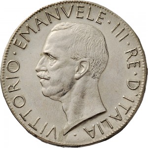 1299D 5 lire 1926 Aquila romana 1° tipo Roma Argento Prova