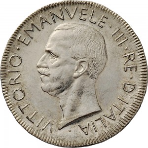 2600D 5 lire 1926 Aquila romana 1° tipo Roma Argento Prova