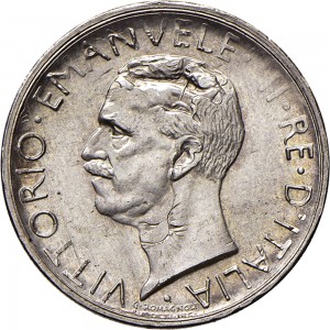 2602D 5 lire 1926 Aquila romana 2° tipo Roma Argento Prova