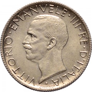 2608D 5 lire 1927 Aquila romana 4° tipo Roma Argento Prova