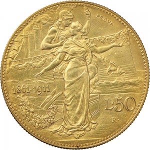 2574R 50 lire 1911 Italia e Roma genitrice Roma Oro Prova