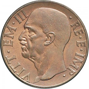 1660R 10 Centesimi 1939 XVII Scudo semirotondo 1° tipo Roma Rame