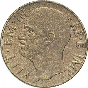 1664D 10 Centesimi 1942 XX Scudo semirotondo 2° tipo Roma Bronzital