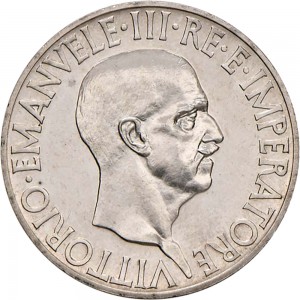 1594D 10 lire 1938 XVII Italia marinara Roma Argento