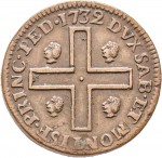 371R 3 cagliaresi da sei denari 1732 Croce piana 1° tipo Torino Rame