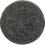 129R 5 soldi 1741 Scudo a cartoccio 2° tipo Torino Mistura di argento