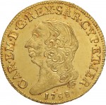 221D Doppia da 4 scudi 1758 Scudo rotondo Torino Oro