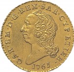 243D Mezza doppia 1761 Scudo rotondo Torino Oro