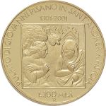 2394R 100.000 lire 2001 Pulpito di Giovanni Pisano Roma Oro