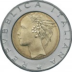 1856D 500 lire 1990 Piazza del Quirinale Roma Acmonital e Bronzital