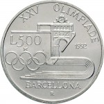 2470R 500 lire 1992 XXV Olimpiade di Barcellona Roma Argento