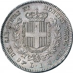 1082R Lira 1860 Scudo sannitico Torino Argento