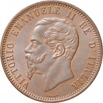 1214D 10 Centesimi 1866 Valore entro semicorona di alloro e quercia 2° tipo Milano Rame