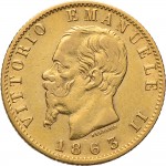 1123D 20 lire 1863 Scudo sannitico Torino Oro