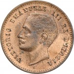 1552D 2 centesimi 1908 Valore entro semicorona di alloro e quercia Roma Rame