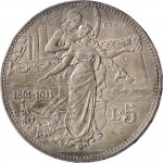2595R 5 lire 1911 Italia e Roma genitrice Roma Argento Prove