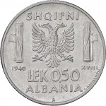 1746R 0,50 lek 1940 XVIII Aquila bicipite Roma Acmonital