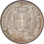1099R 1 lira 1859 Scudo sannitico Bologna Argento
